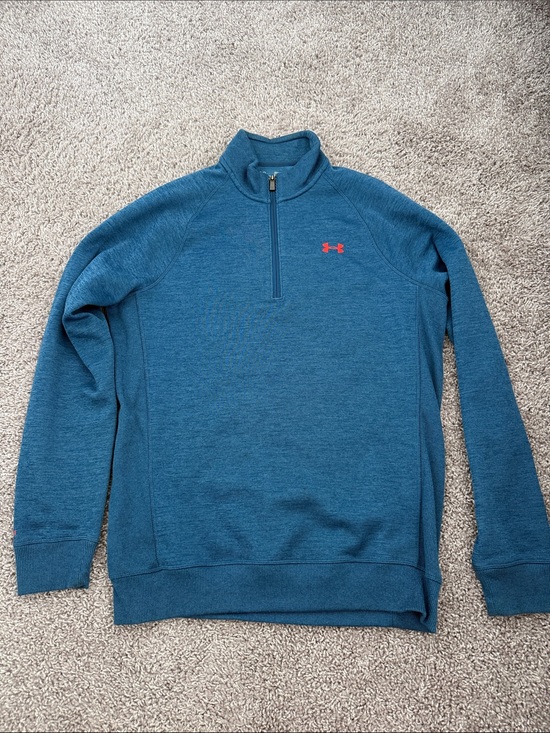 Under Armour Other - Under Armour Men's Teal Blue Half-Zip Pullover Sweater